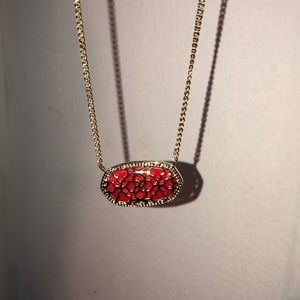 NWT Kendra Scott red and gold necklace